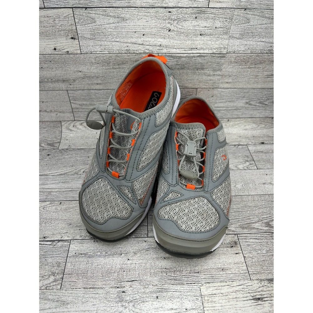 OluKai Eleu Trainer Water Shoes Gray Orange Women's Size 6 Slip On